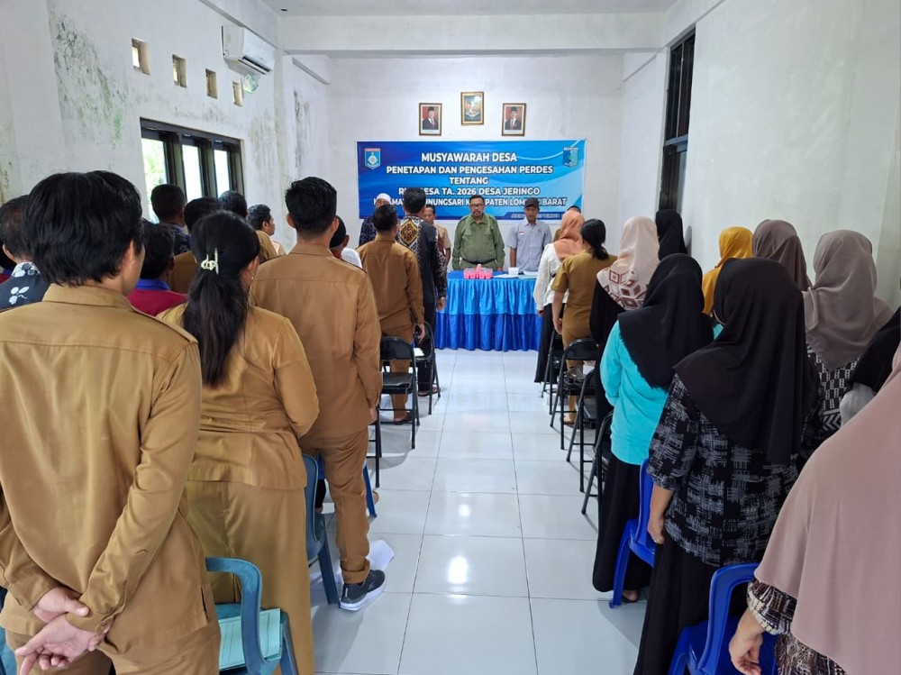 Penetapan RKP Desa 2026 : Wujud Sinergi Pemerintah Desa dan BPD Jeringo dalam Merencanakan Pembangunan yang Berbasis pada Kebutuhan Masyarakat 
